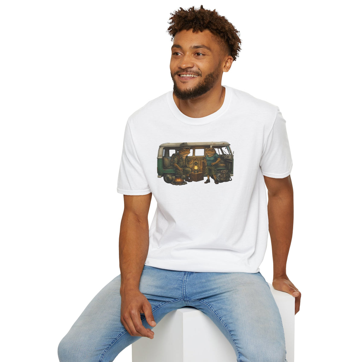 Maglietta morbida unisex da campeggio Toads Combi Van