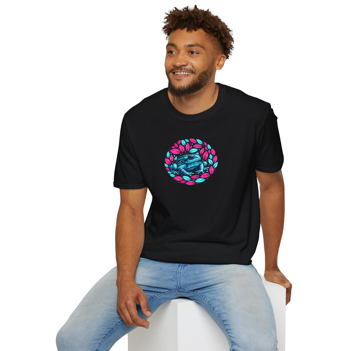 Unisex Softstyle T-Shirt „Blättrige Kröte“