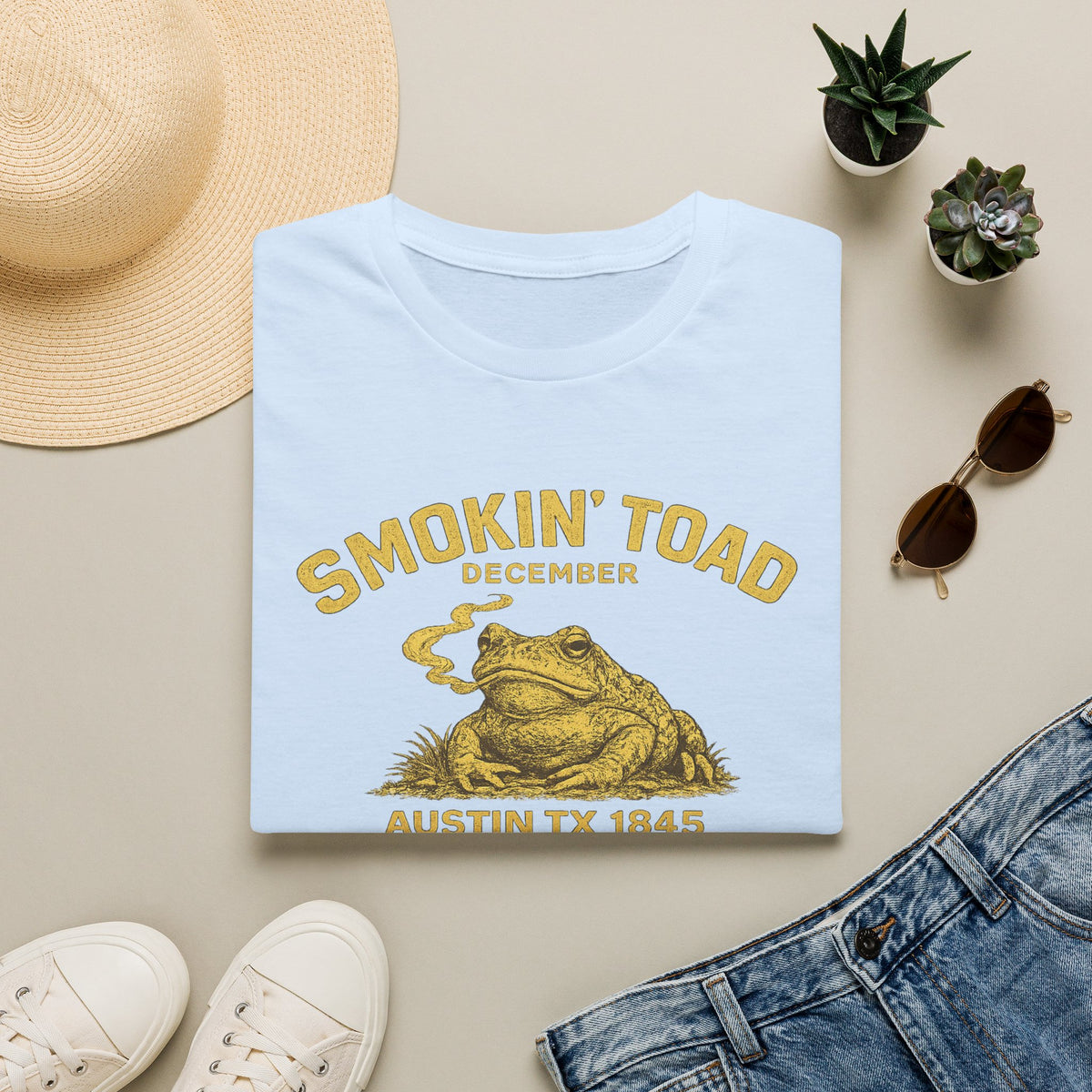 Smokin Toad Austin TX 1845 T-shirt Unisex Softstyle