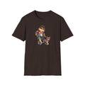 Toad walking  Origami dog unisex Softstyle T-Shirt