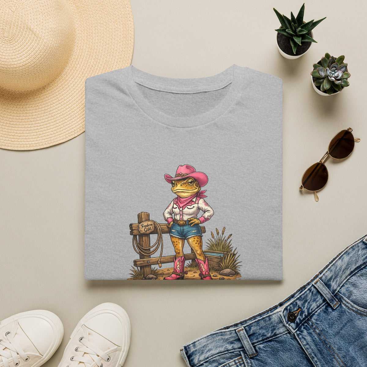 Cowgirl Rodeo Toad Unisex Softstyle T-Shirt