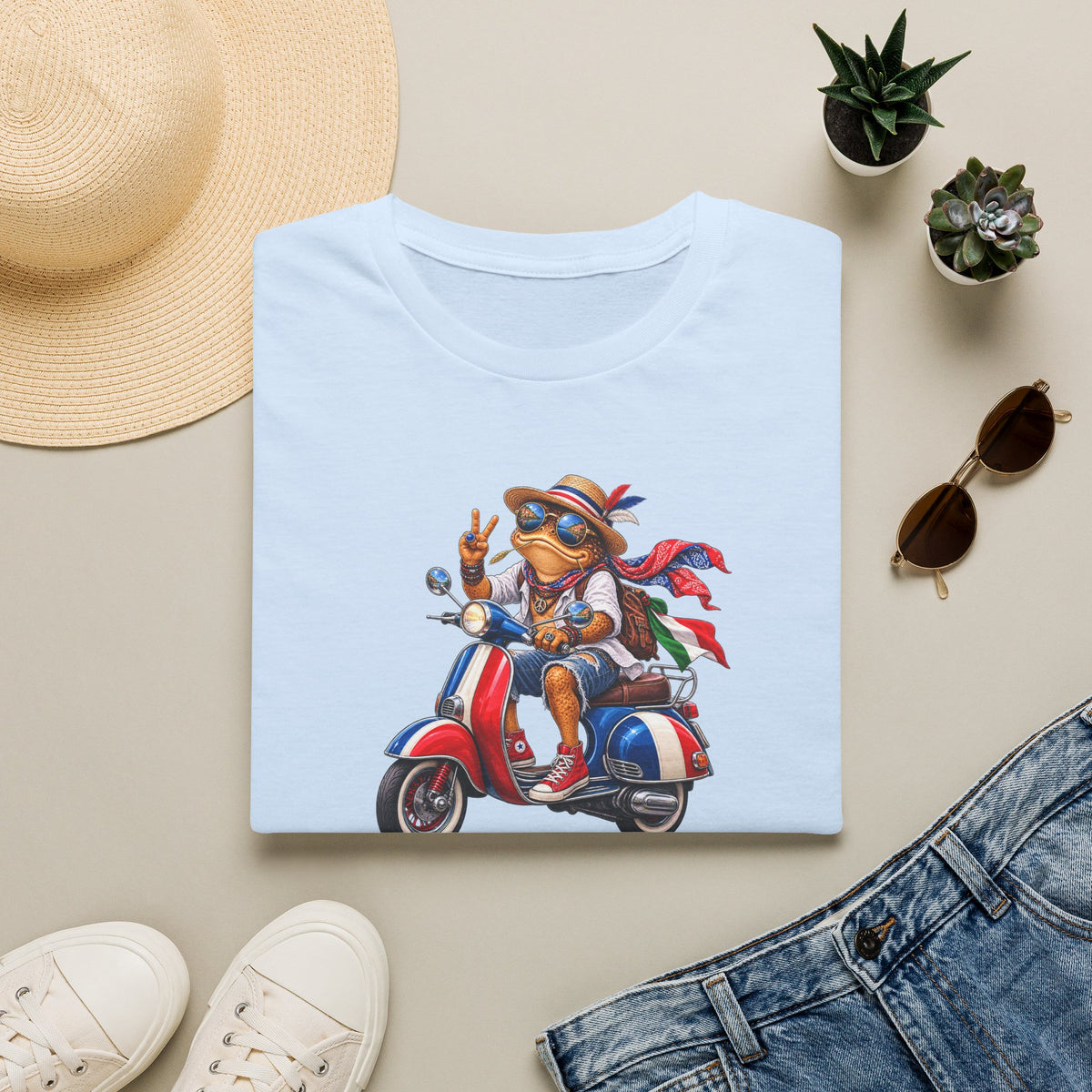 Italian Toad on Scooter Unisex Softstyle T-Shirt