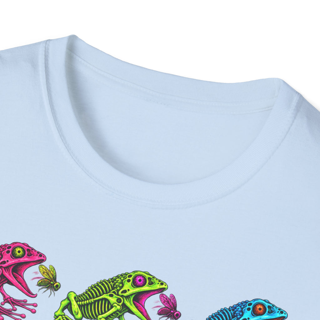 Skeleton Toad catching flies Unisex Softstyle T-Shirt