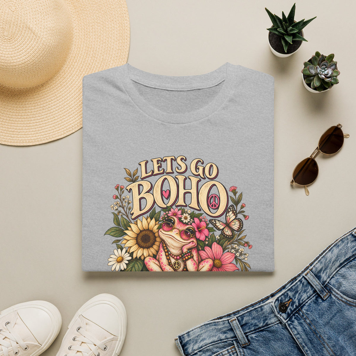 Lets Go Boho Toad Unisex Softstyle T-Shirt