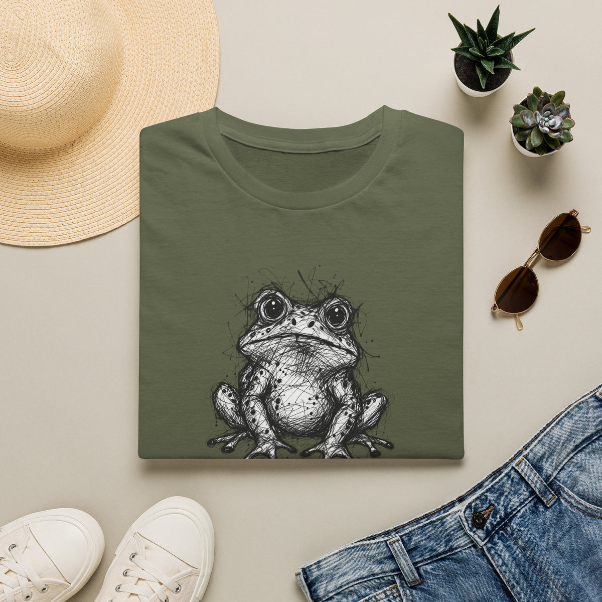 Scribble Toad Unisex Softstyle T-Shirt