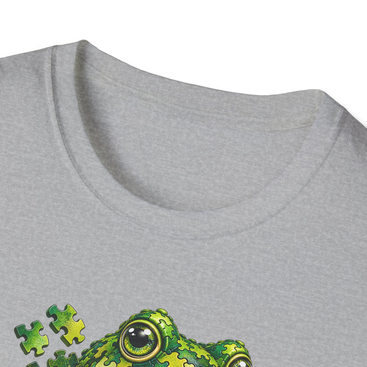 Puzzled Toad green Unisex Softstyle T-Shirt