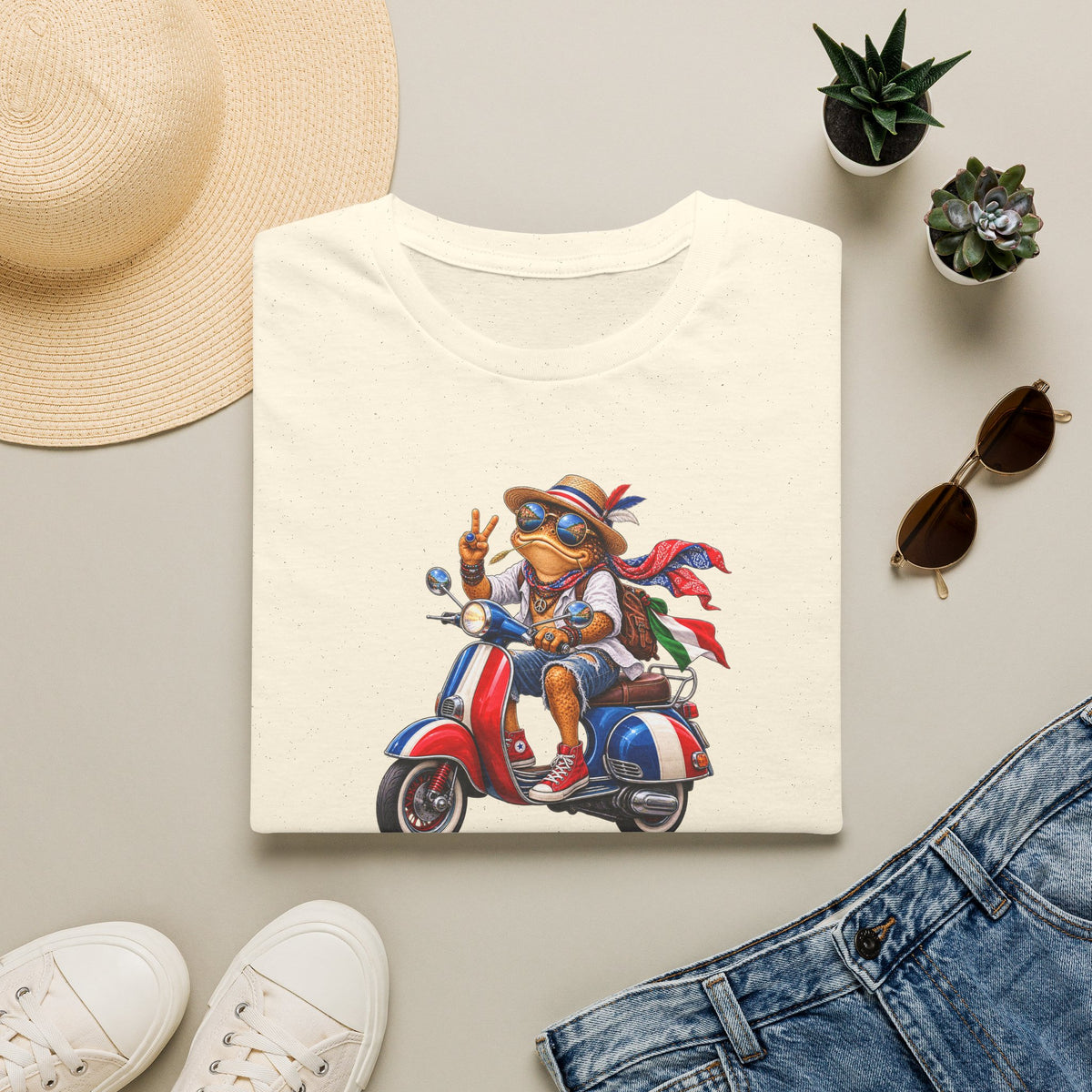 Italian Toad on Scooter Unisex Softstyle T-Shirt