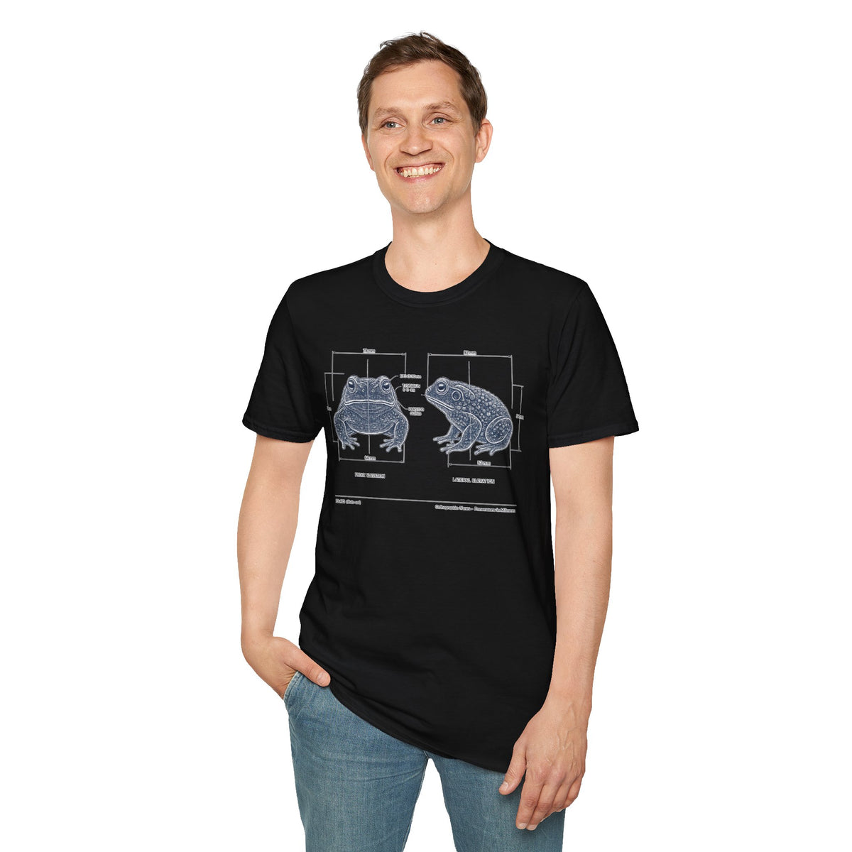 Blue Print Toad Unisex Softstyle T-Shirt