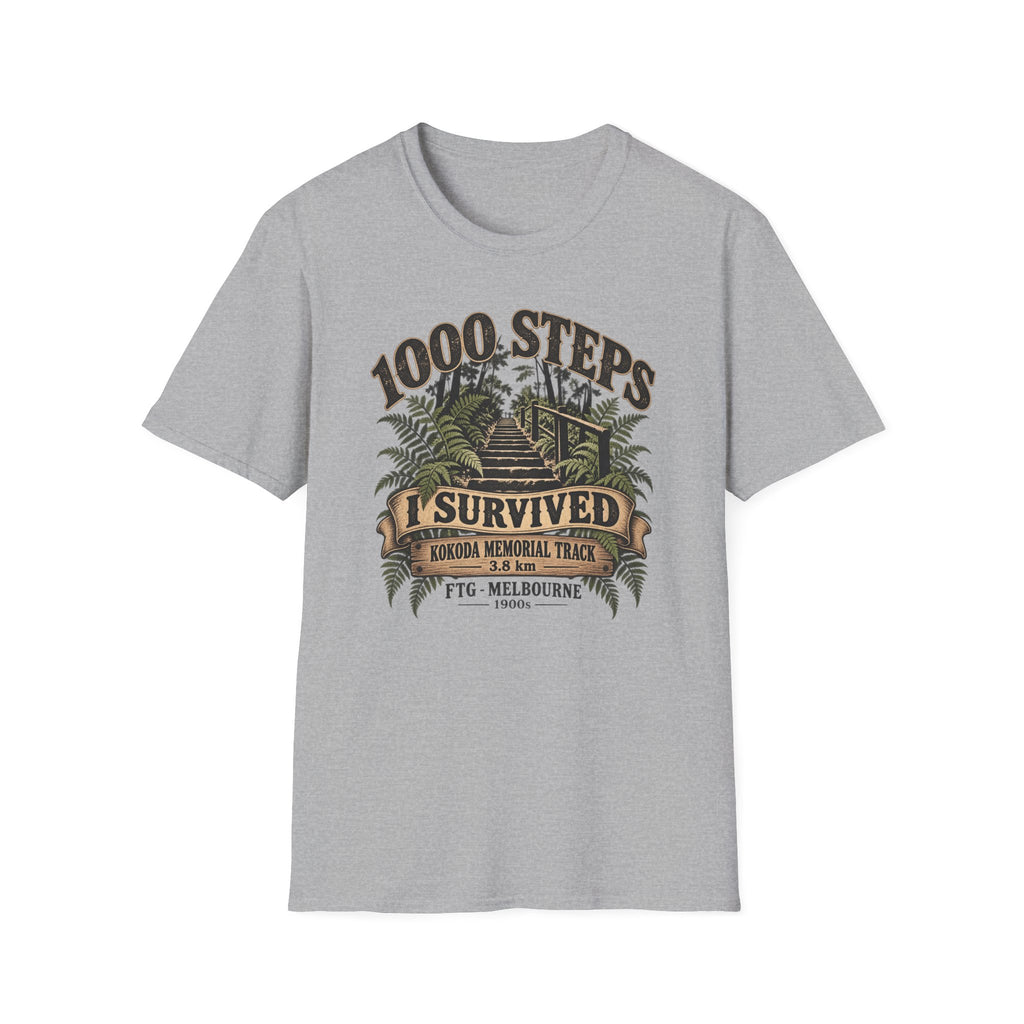 1000 Steps - I survived Kokoda Track FTG Melbourne Unisex Softstyle T-Shirt