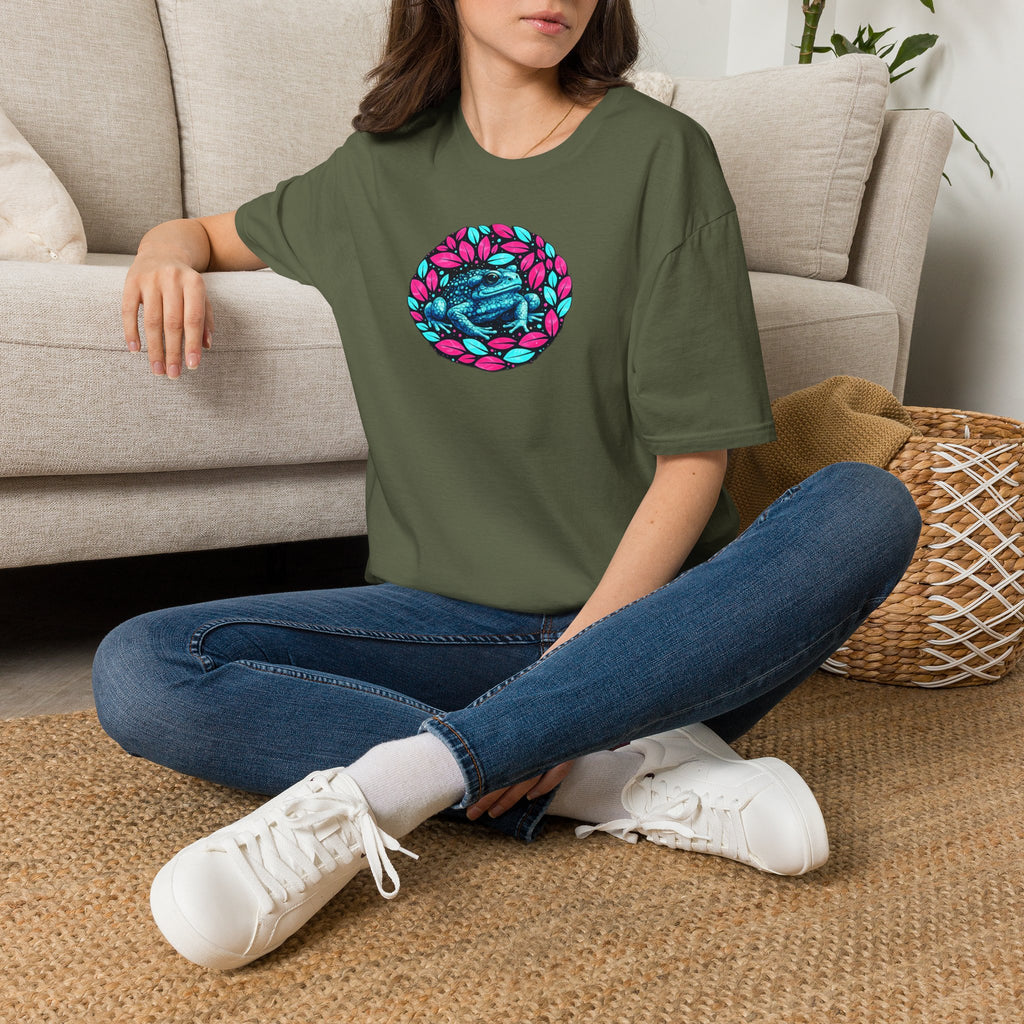 Unisex Softstyle T-Shirt „Blättrige Kröte“