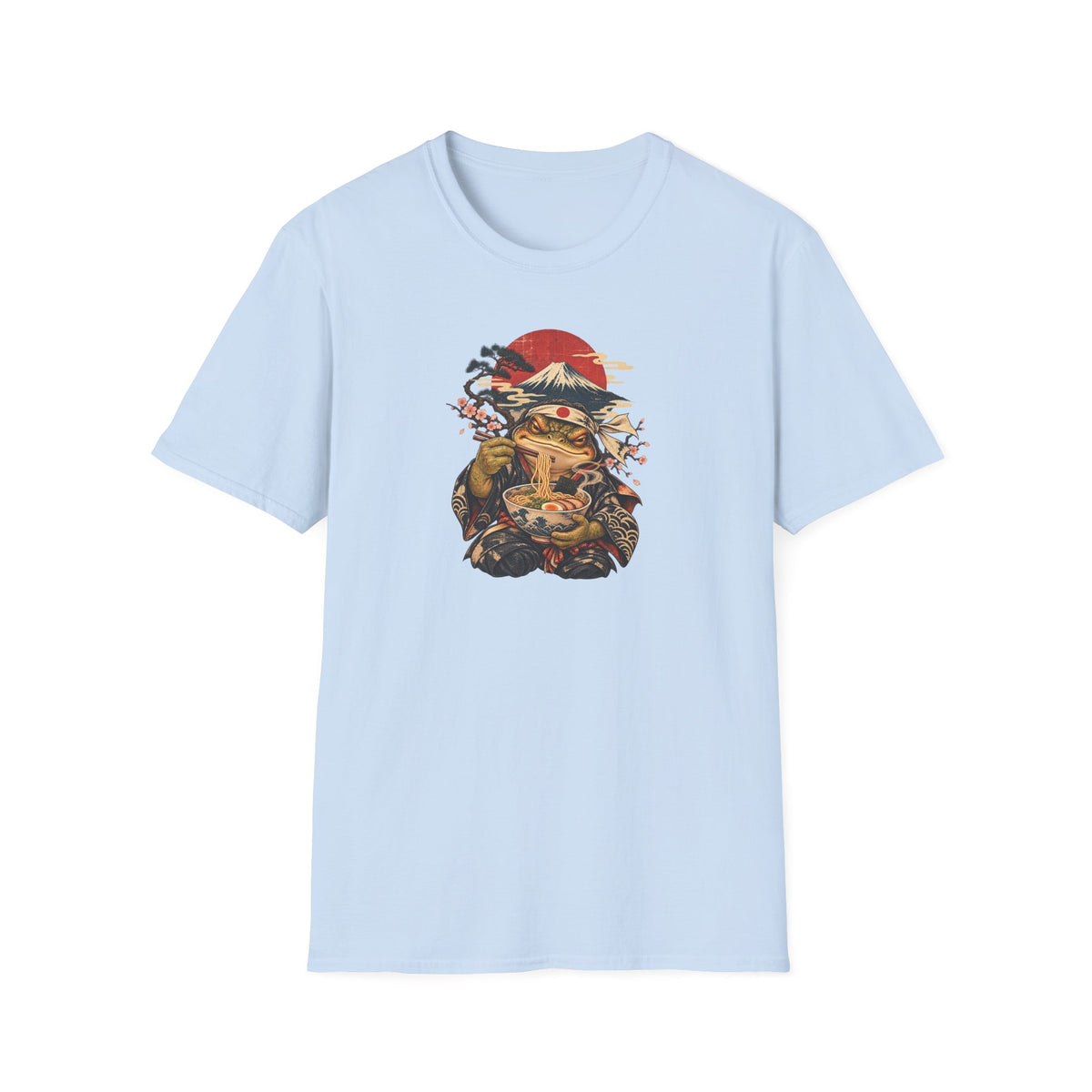 Mt Fuji Ramen noodle Toad Unisex Softstyle T-Shirt