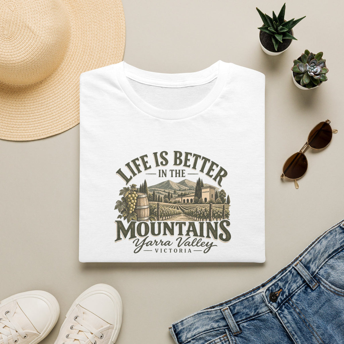 Life is Better in the Mountains Yarra Valley Victoria Unisex Softstyle T-Shirt