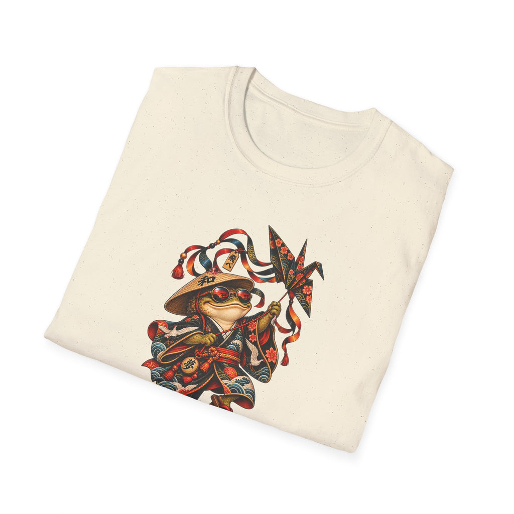 Origami Kite flying Toad Unisex Softstyle T-Shirt