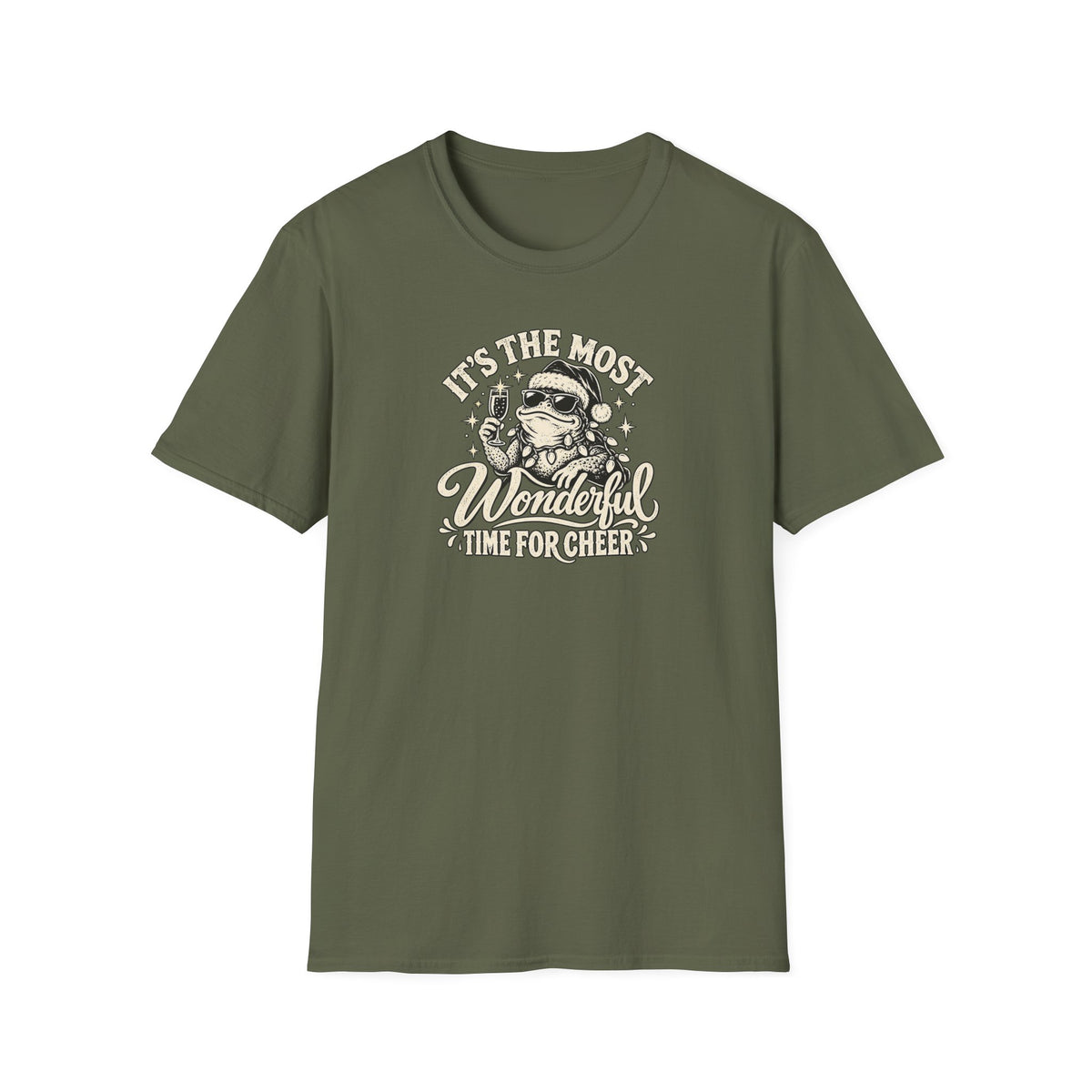 The Most Wonderful Time for Cheer Christmas T-Shirt | Croaking Toad