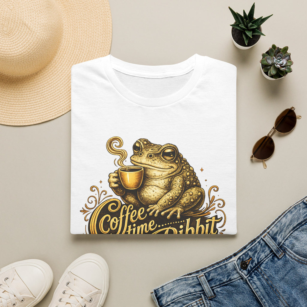 Coffee time Ribbit Unisex Softstyle T-Shirt