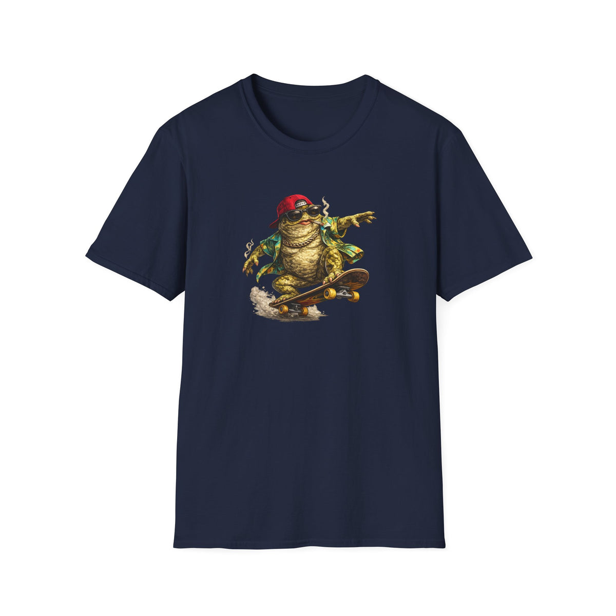Skater Croak Frosch Unisex Softstyle T-Shirt