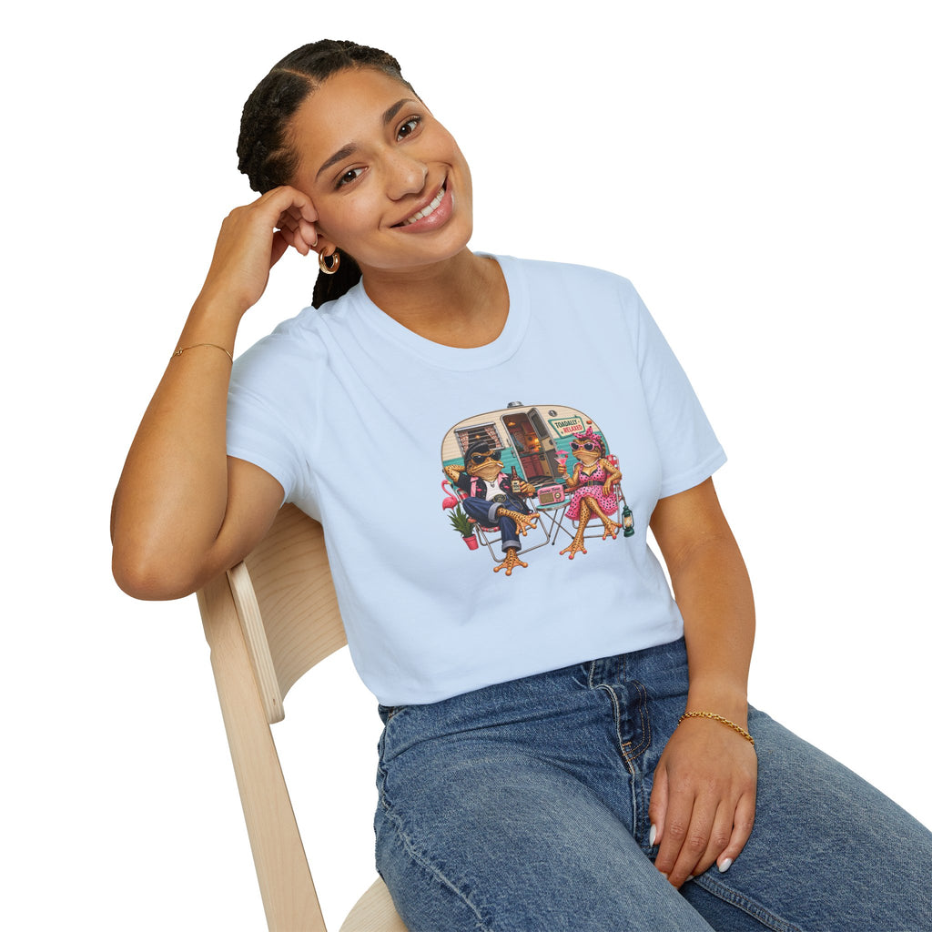Vintage 50s Toads Campervan Unisex Softstyle T-Shirt