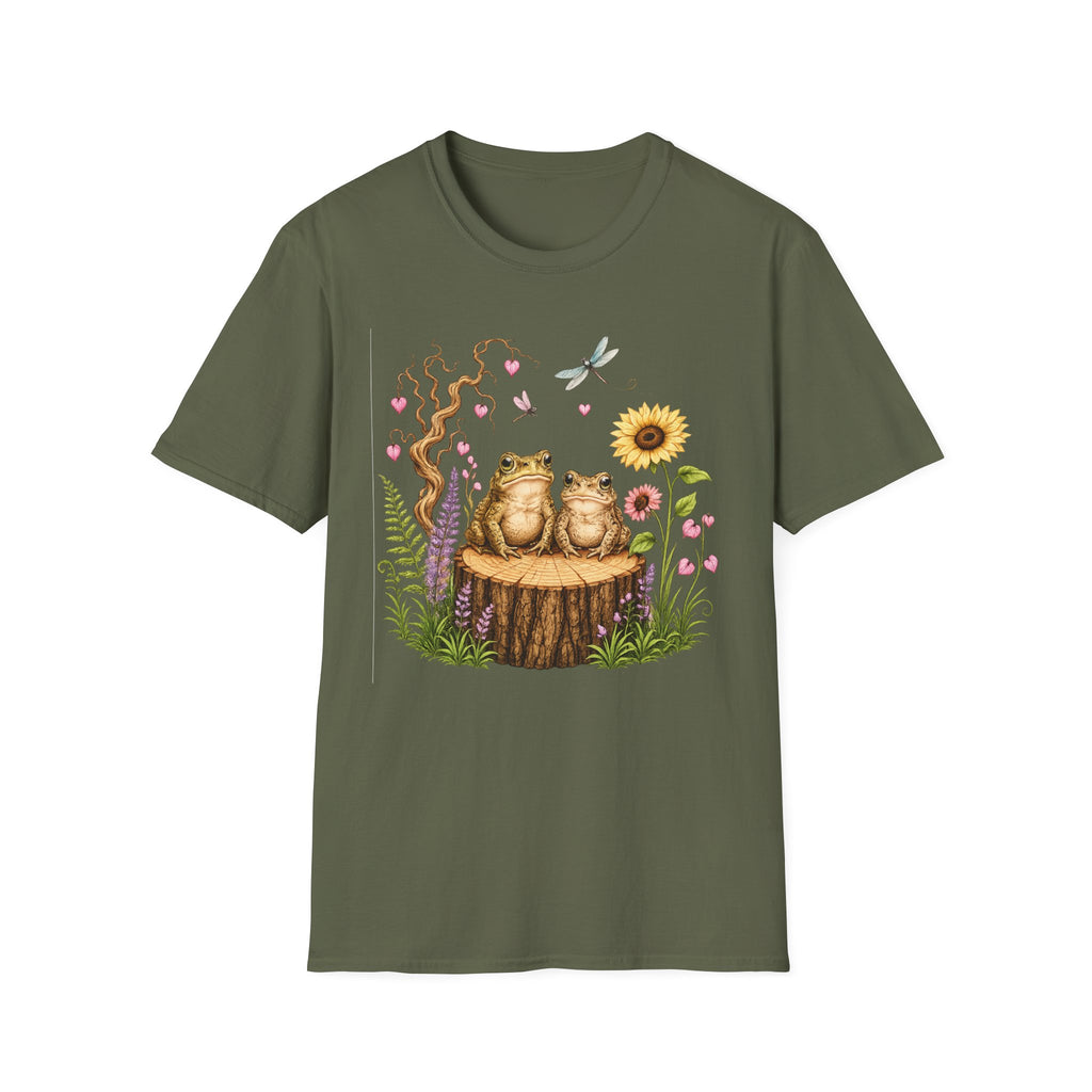 Toads on a log Unisex Softstyle T-Shirt