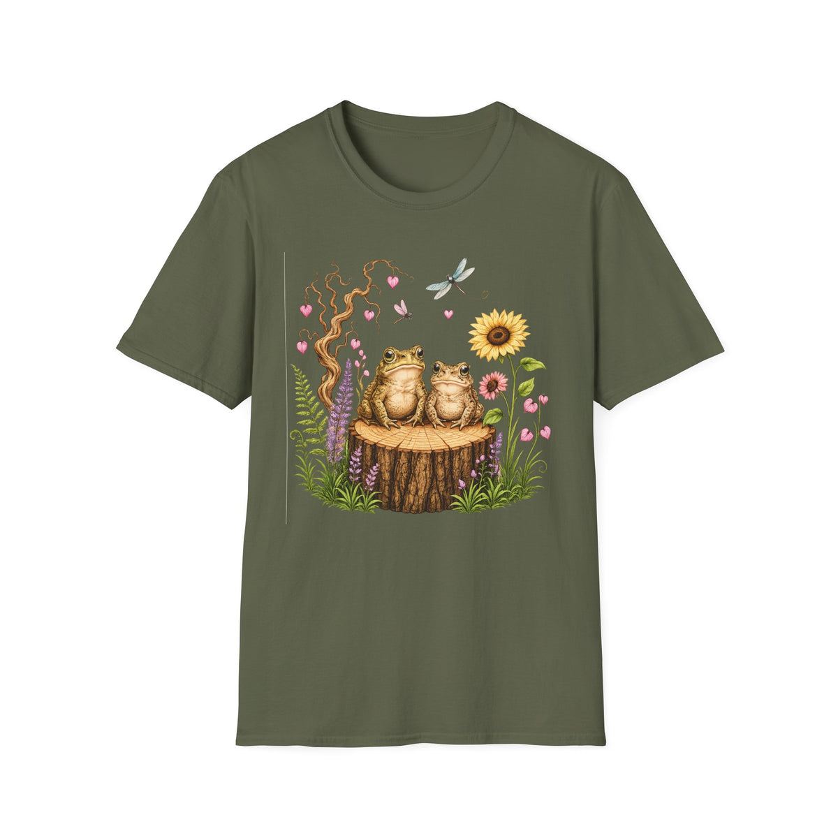 Toads on a log Unisex Softstyle T-Shirt