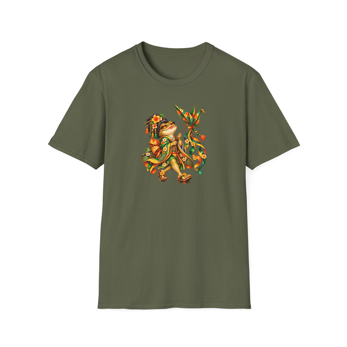 Kite Flying Toad Funny Outdoor T-Shirt | Croaking Toad