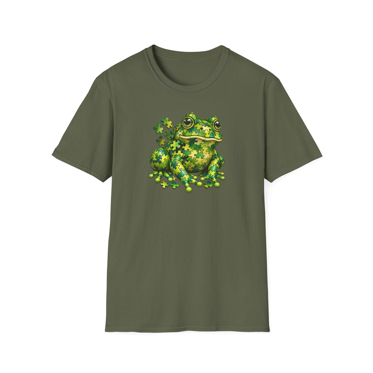 Puzzled Green Toad T-Shirt | Croaking Toad