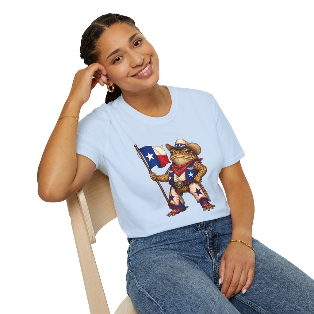 Texas Toad Maskottchen Unisex Softstyle T-Shirt