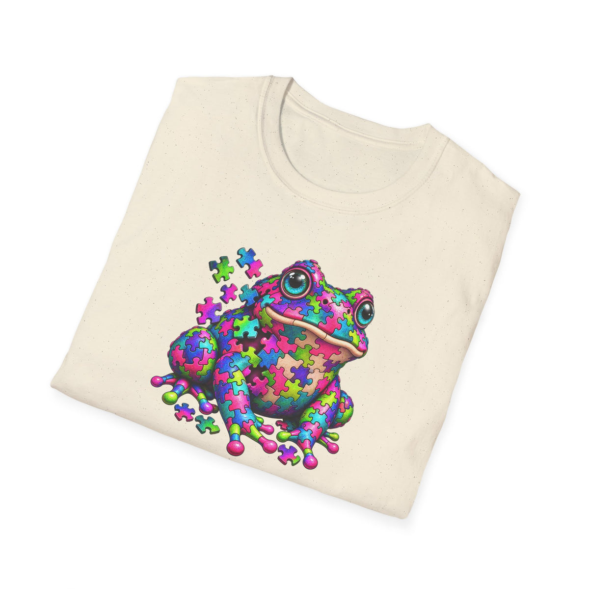 Puzzled Toad multicolored Unisex Softstyle T-Shirt