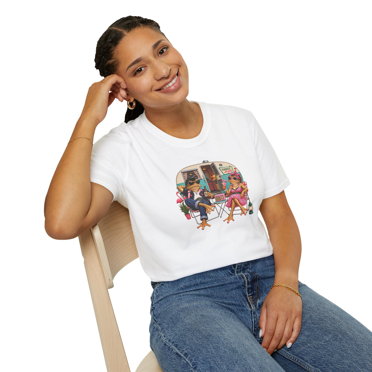 Vintage 50s Toads Campervan Unisex Softstyle T-Shirt