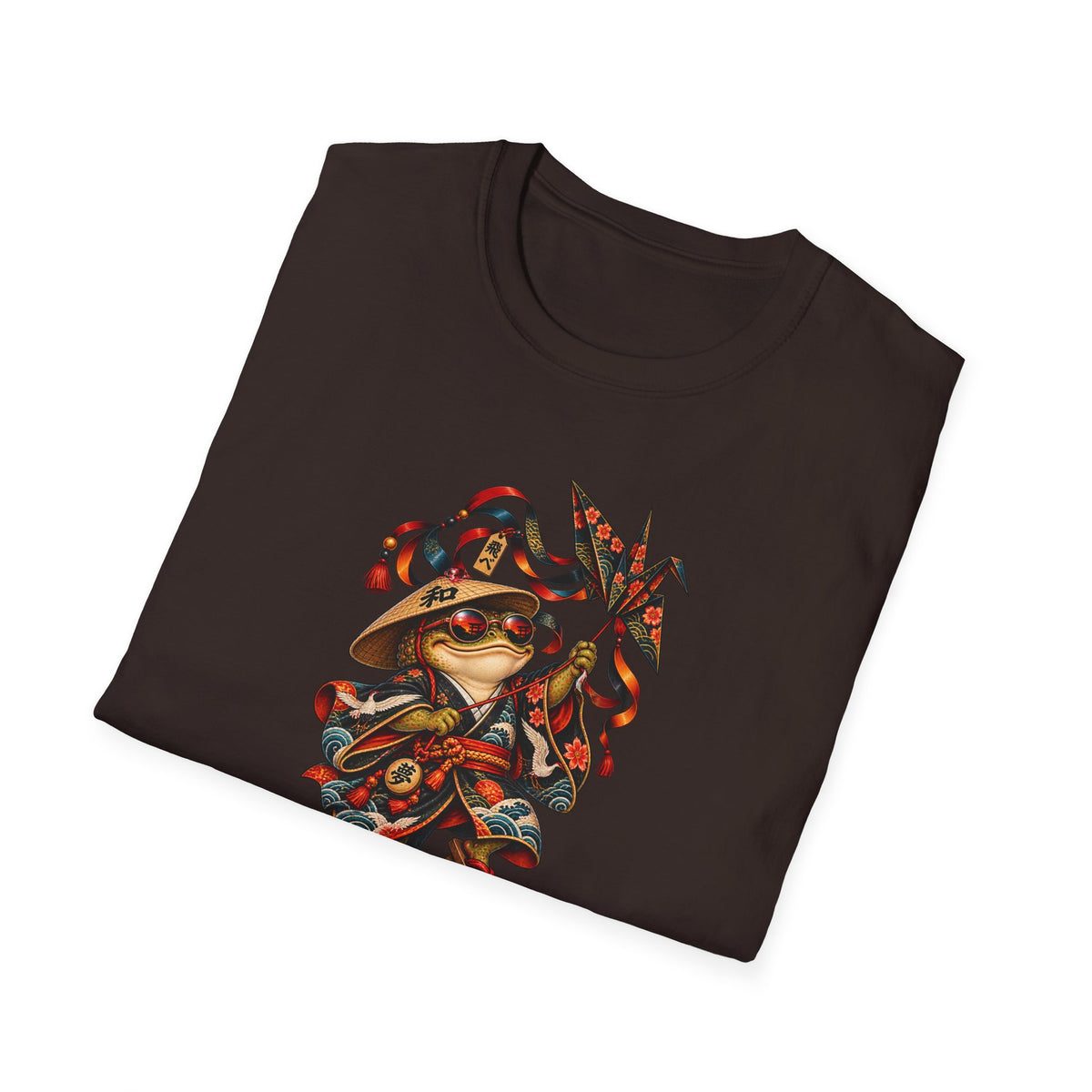 Origami Kite flying Toad Unisex Softstyle T-Shirt