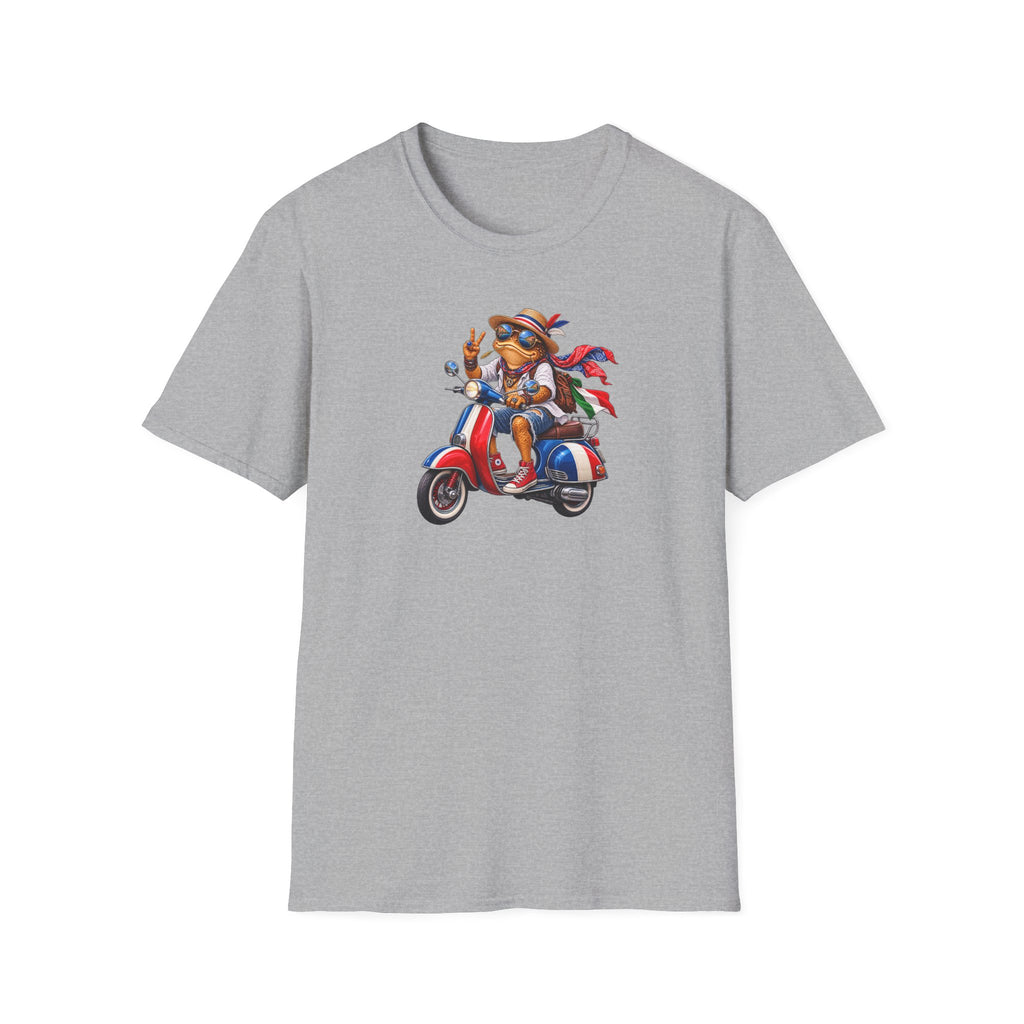 Italian Toad on Scooter Unisex Softstyle T-Shirt