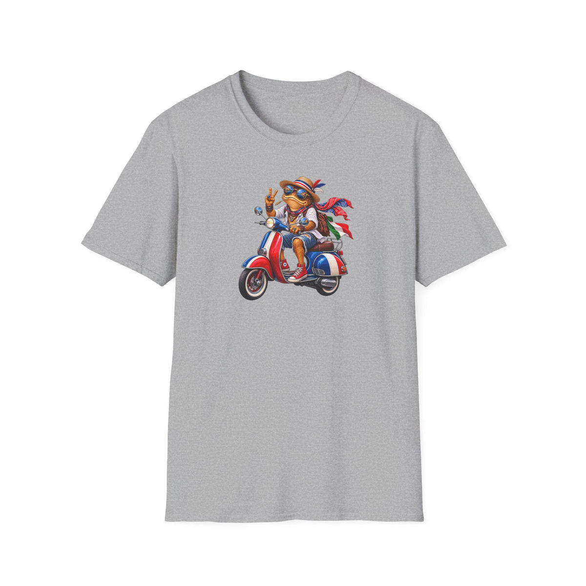 Italian Toad on Scooter Unisex Softstyle T-Shirt