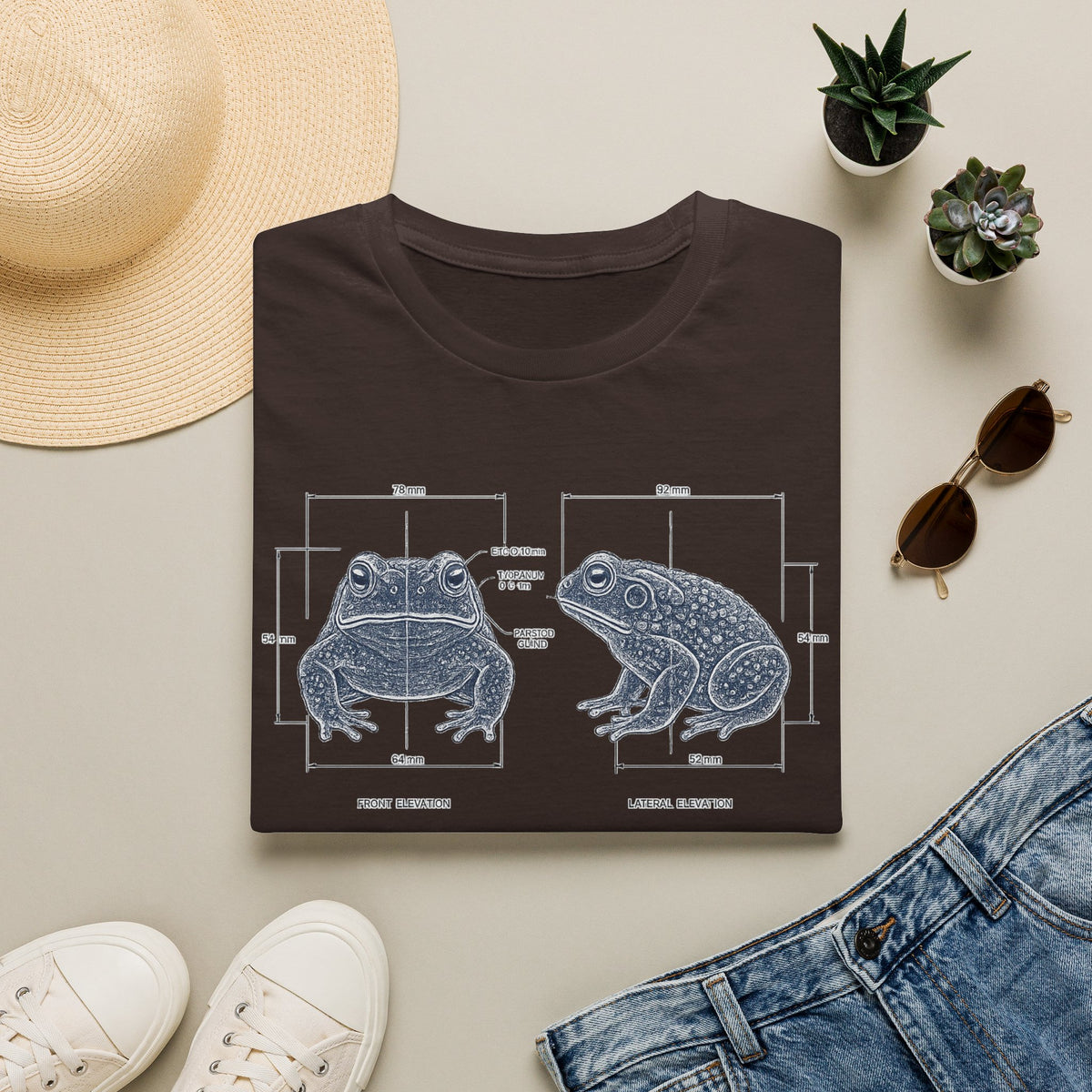 Blue Print Toad Unisex Softstyle T-Shirt