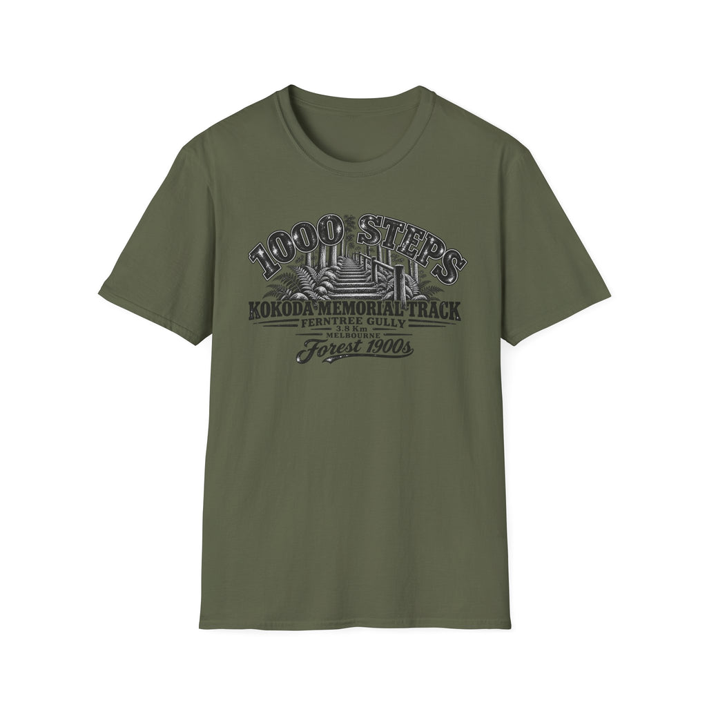 1000 Steps Kokoda Memorial Track Unisex Softstyle T-Shirt