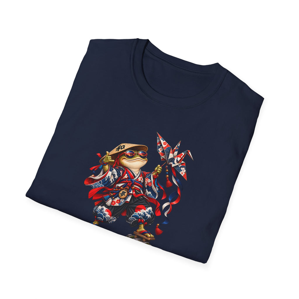 Origami Kite flying Toad Unisex Softstyle T-Shirt