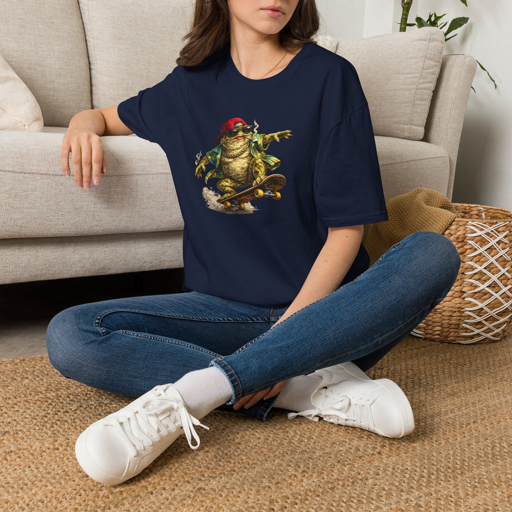 Skater Croak Frosch Unisex Softstyle T-Shirt