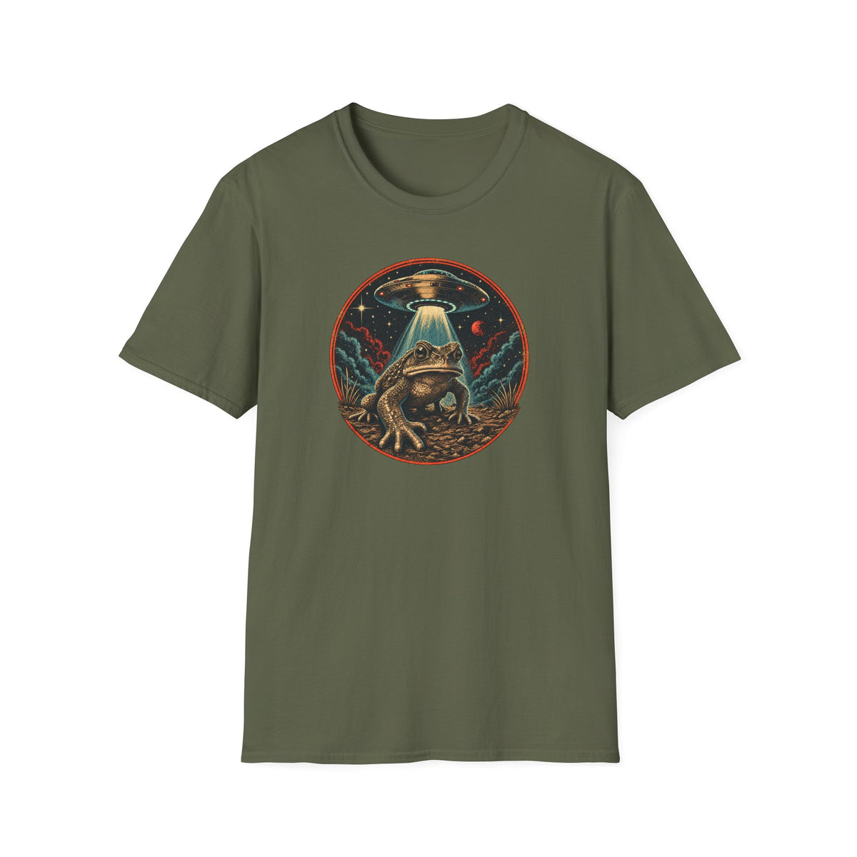 Retro Space Toad UFO T-Shirt | Croaking Toad