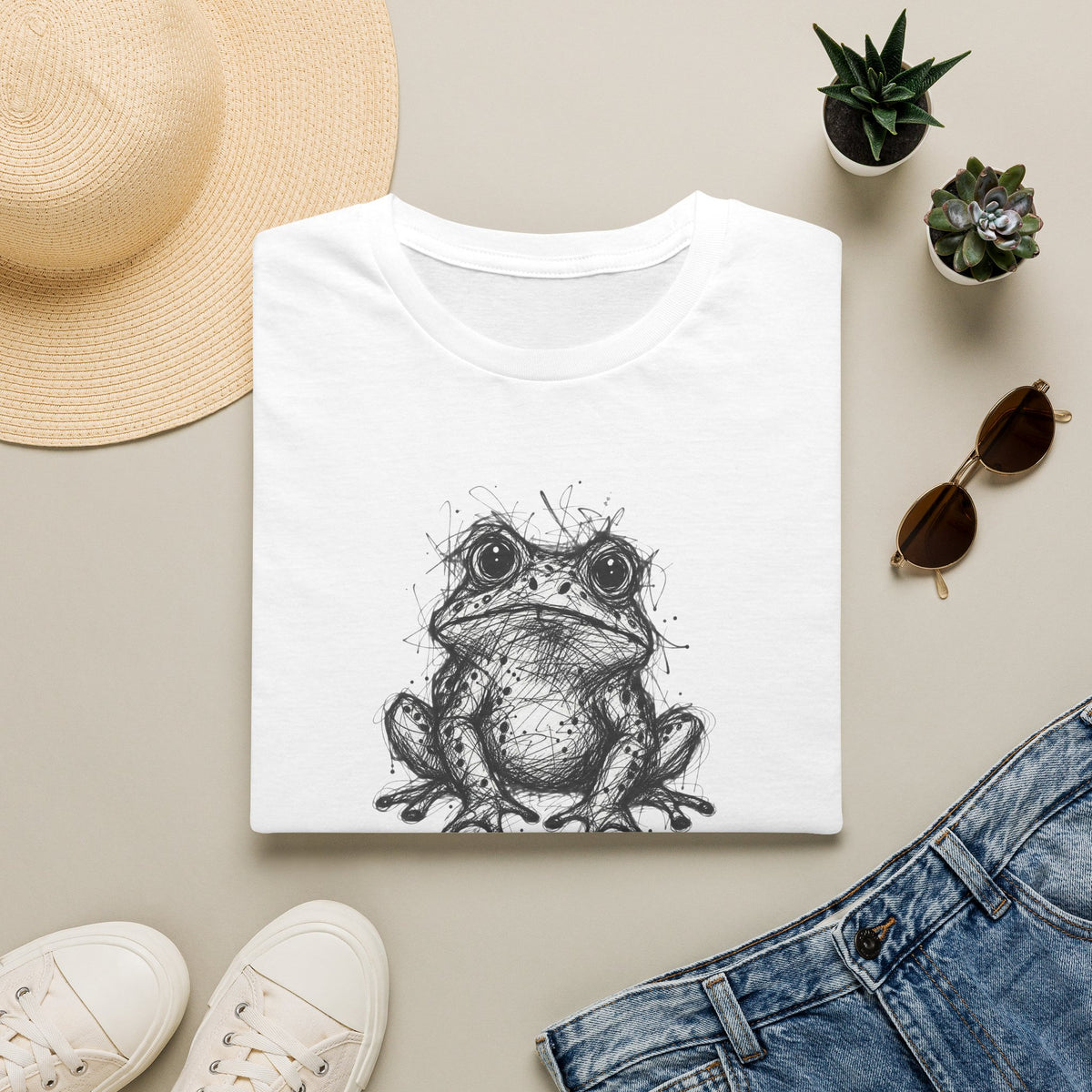 Scribble Toad Unisex Softstyle T-Shirt