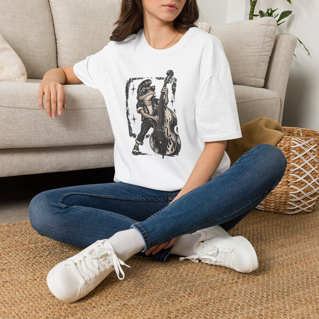 Rockabilly Double bass Toad Unisex Softstyle T-Shirt