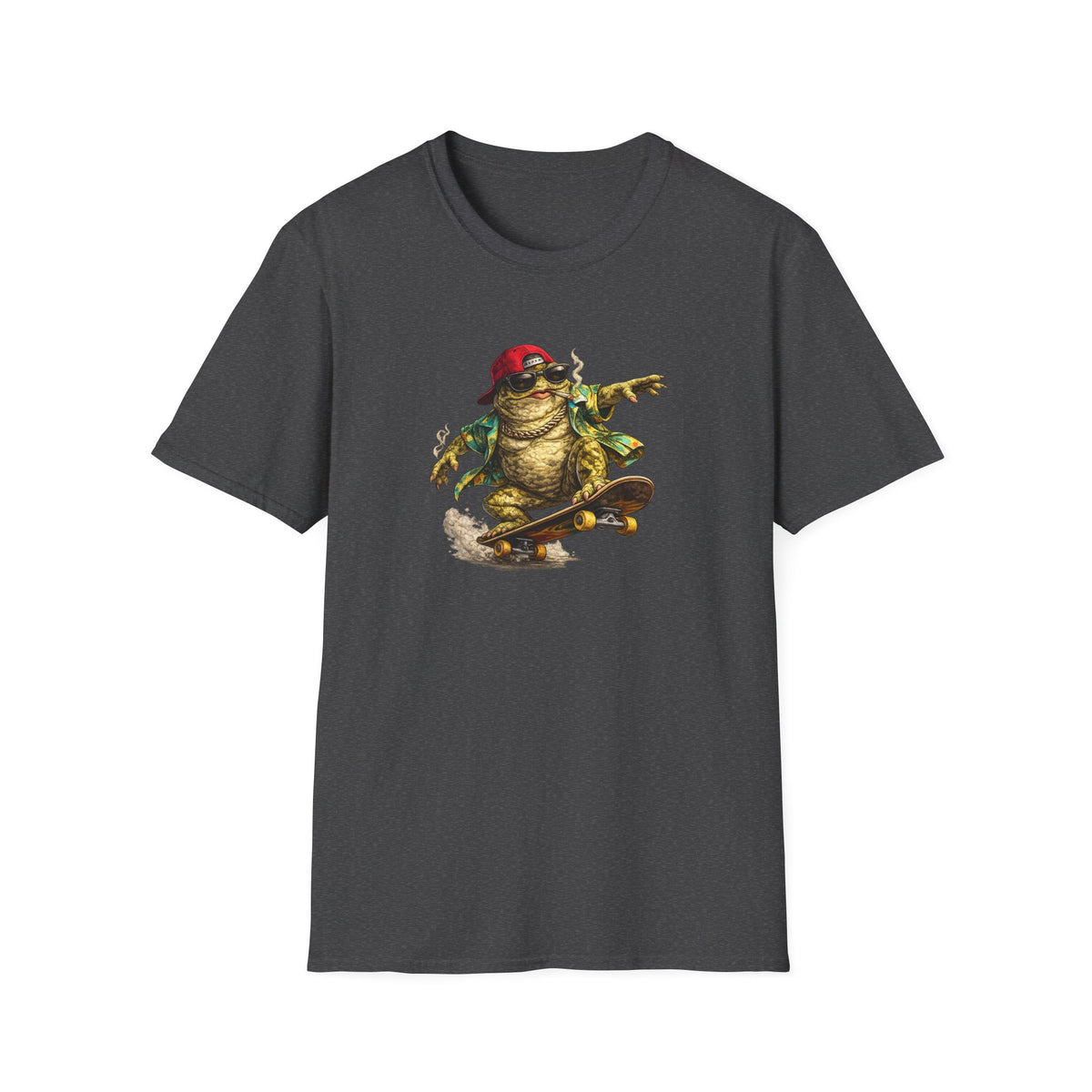 Skater Croak Frosch Unisex Softstyle T-Shirt
