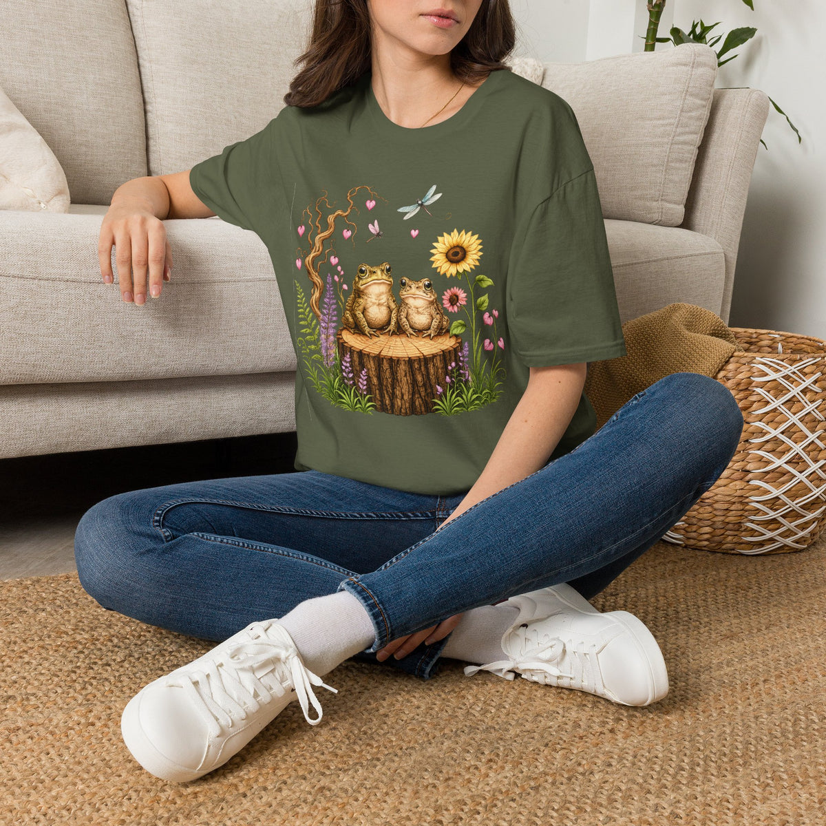 Toads on a log Unisex Softstyle T-Shirt