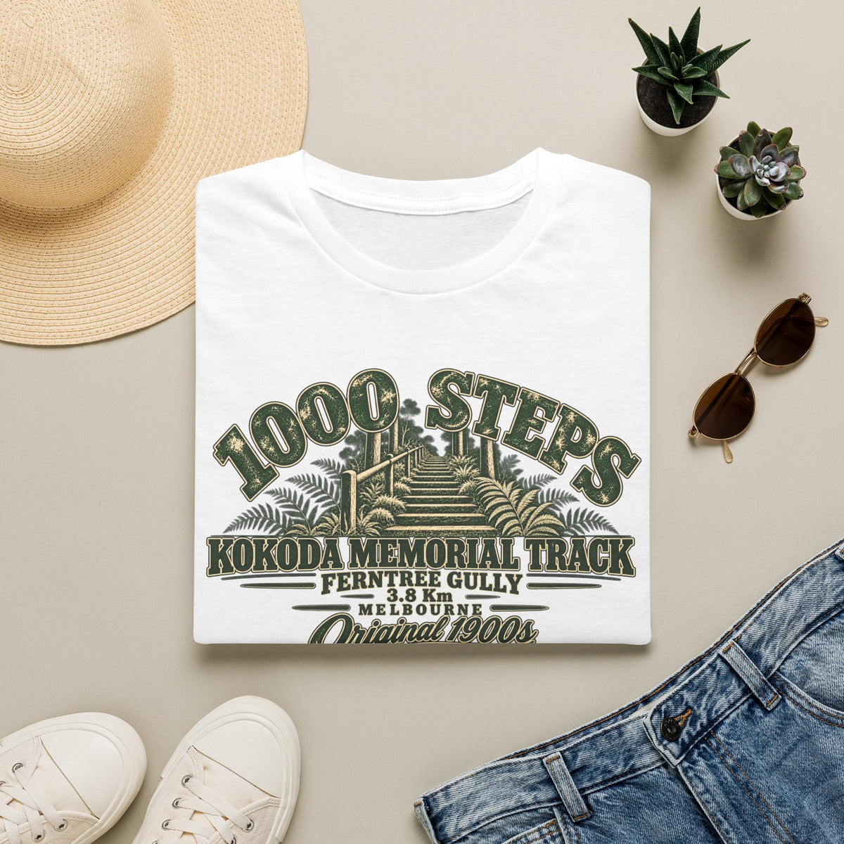 1000 Steps Kokoda Memorial track - Unisex Softstyle T-Shirt