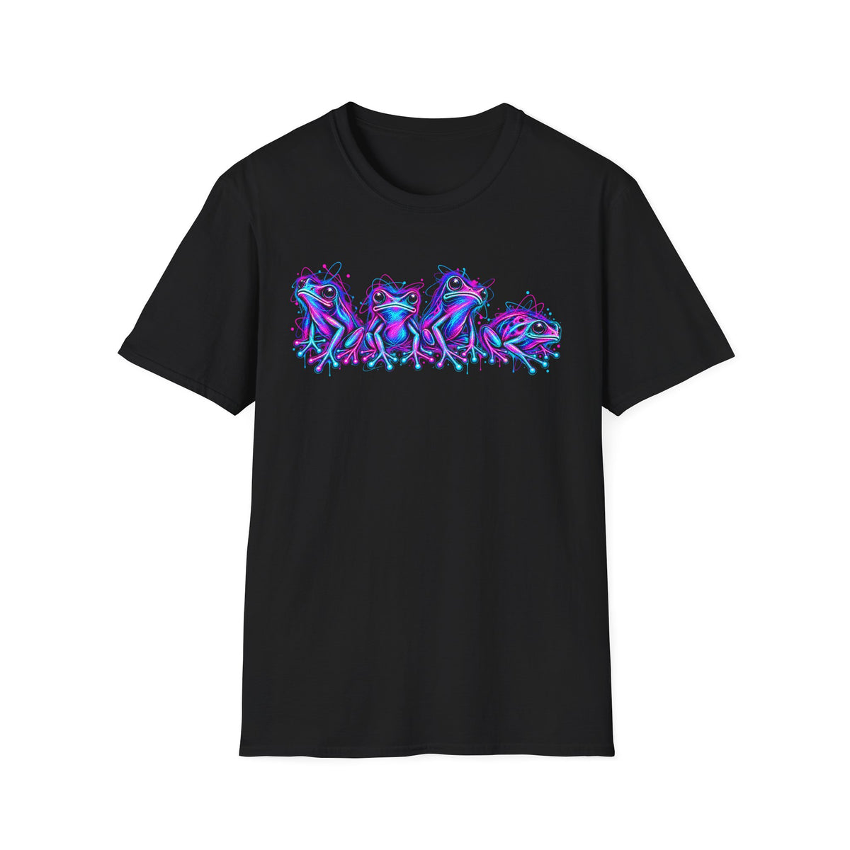 neon pink and purple Toads Unisex Softstyle T-Shirt