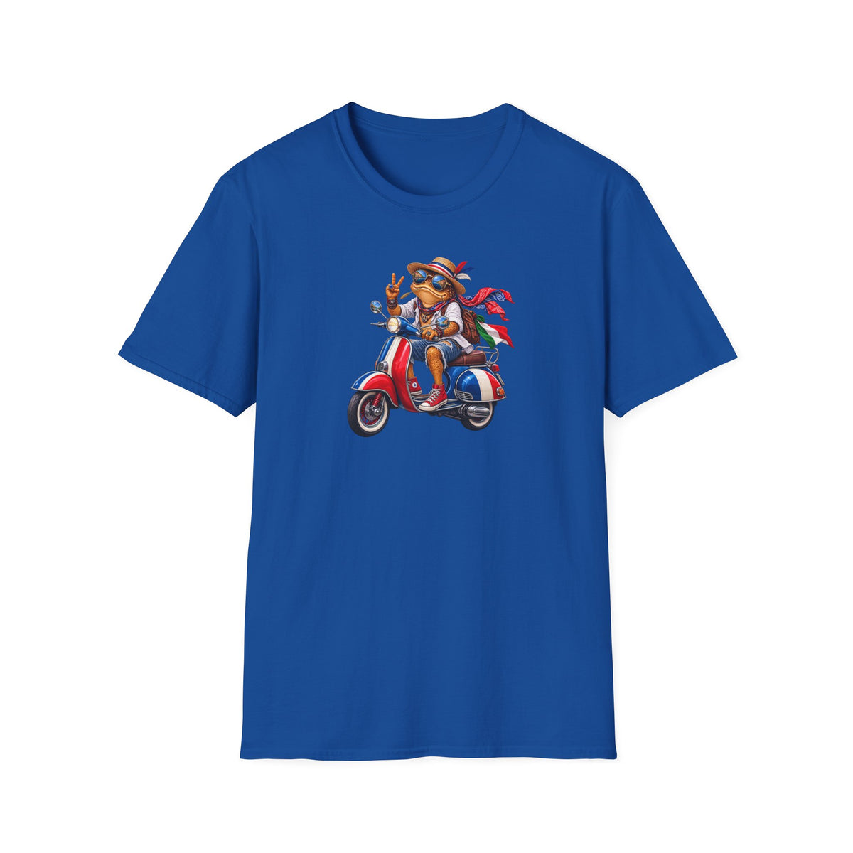 Italian Toad on Scooter Unisex Softstyle T-Shirt