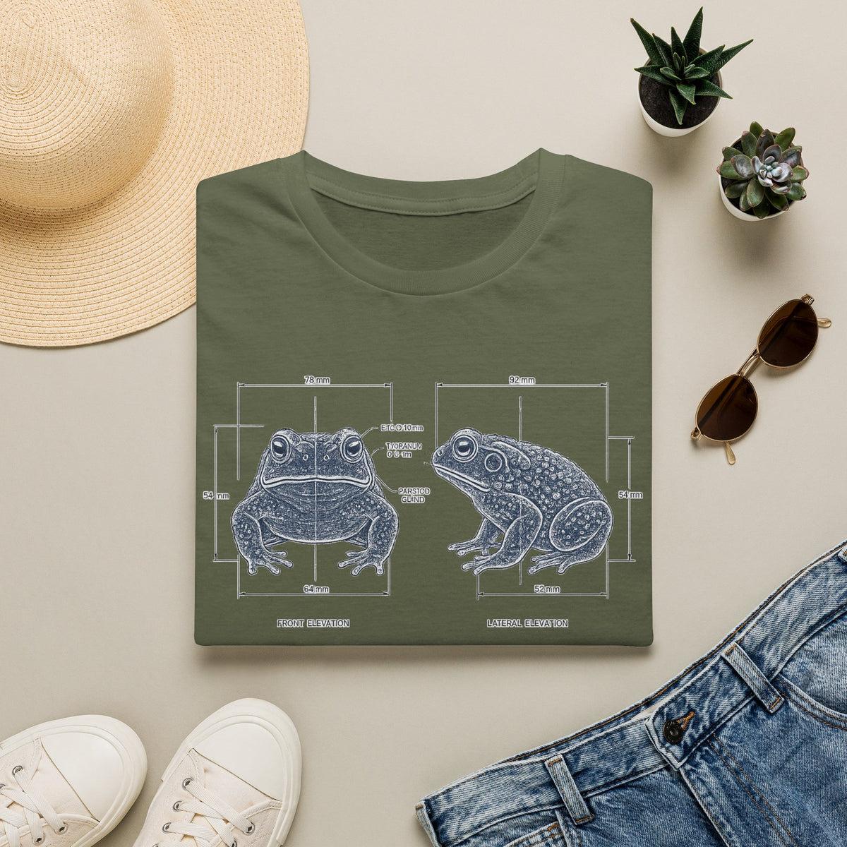 Blue Print Toad Unisex Softstyle T-Shirt