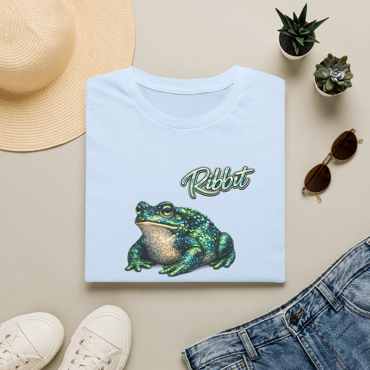 Ribbit green Unisex Softstyle T-Shirt
