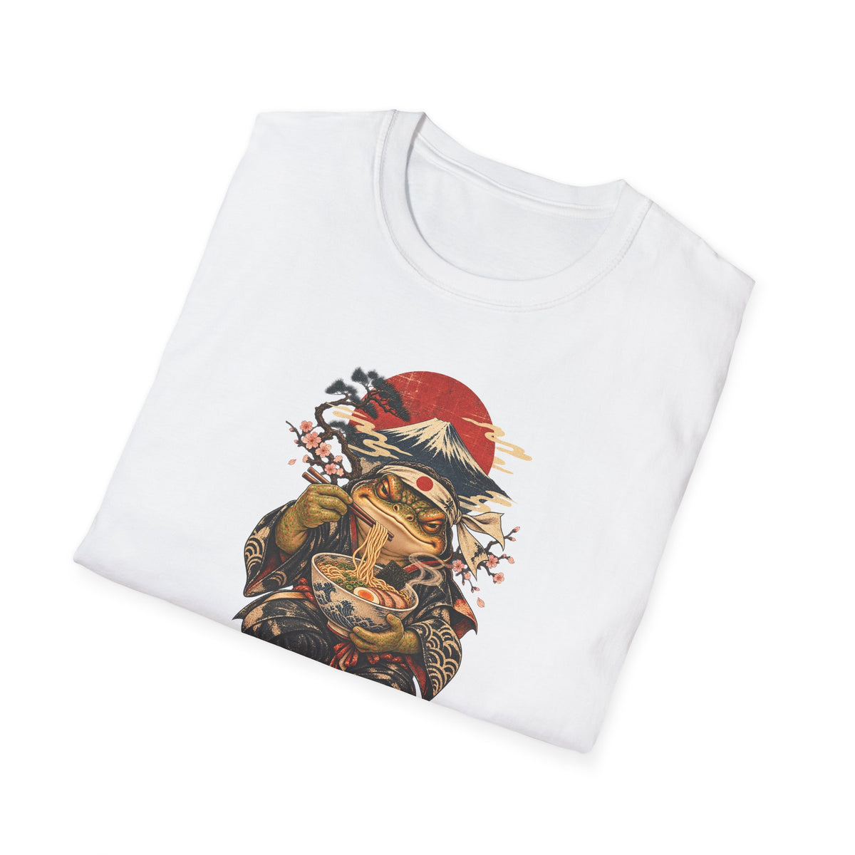 Mt Fuji Ramen noodle Toad Unisex Softstyle T-Shirt
