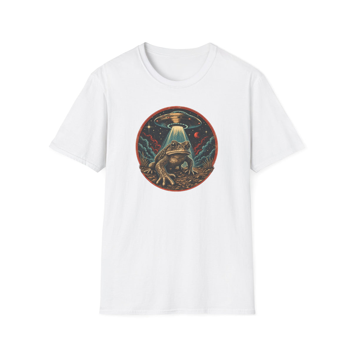 Retro Space Toad UFO T-Shirt | Croaking Toad