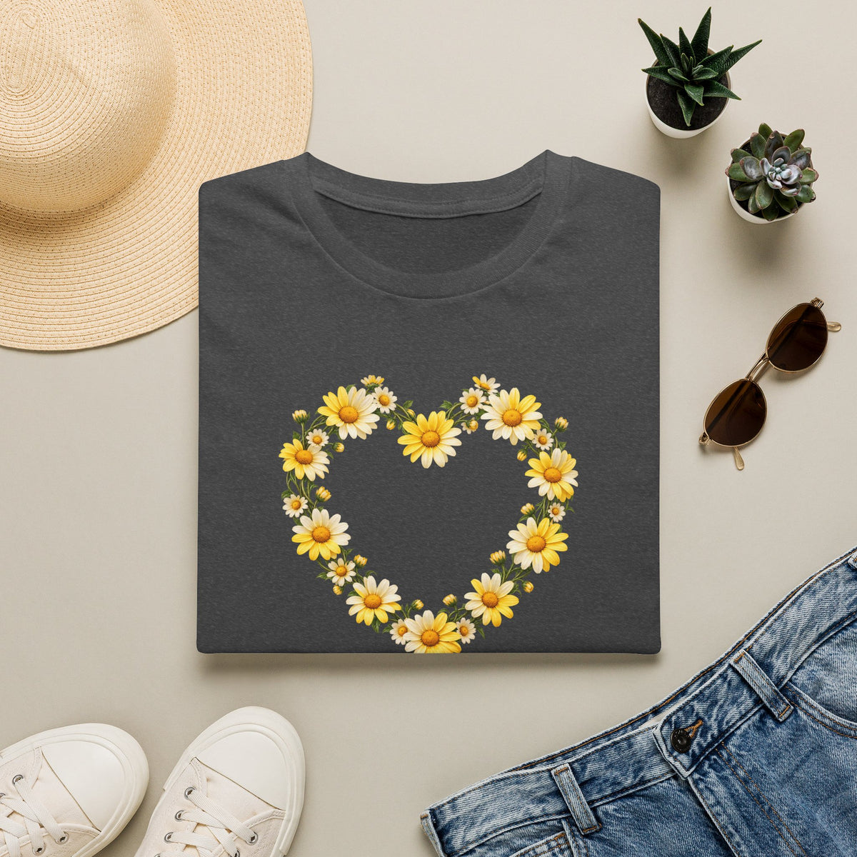 Daisy Chain heart Unisex Softstyle T-Shirt