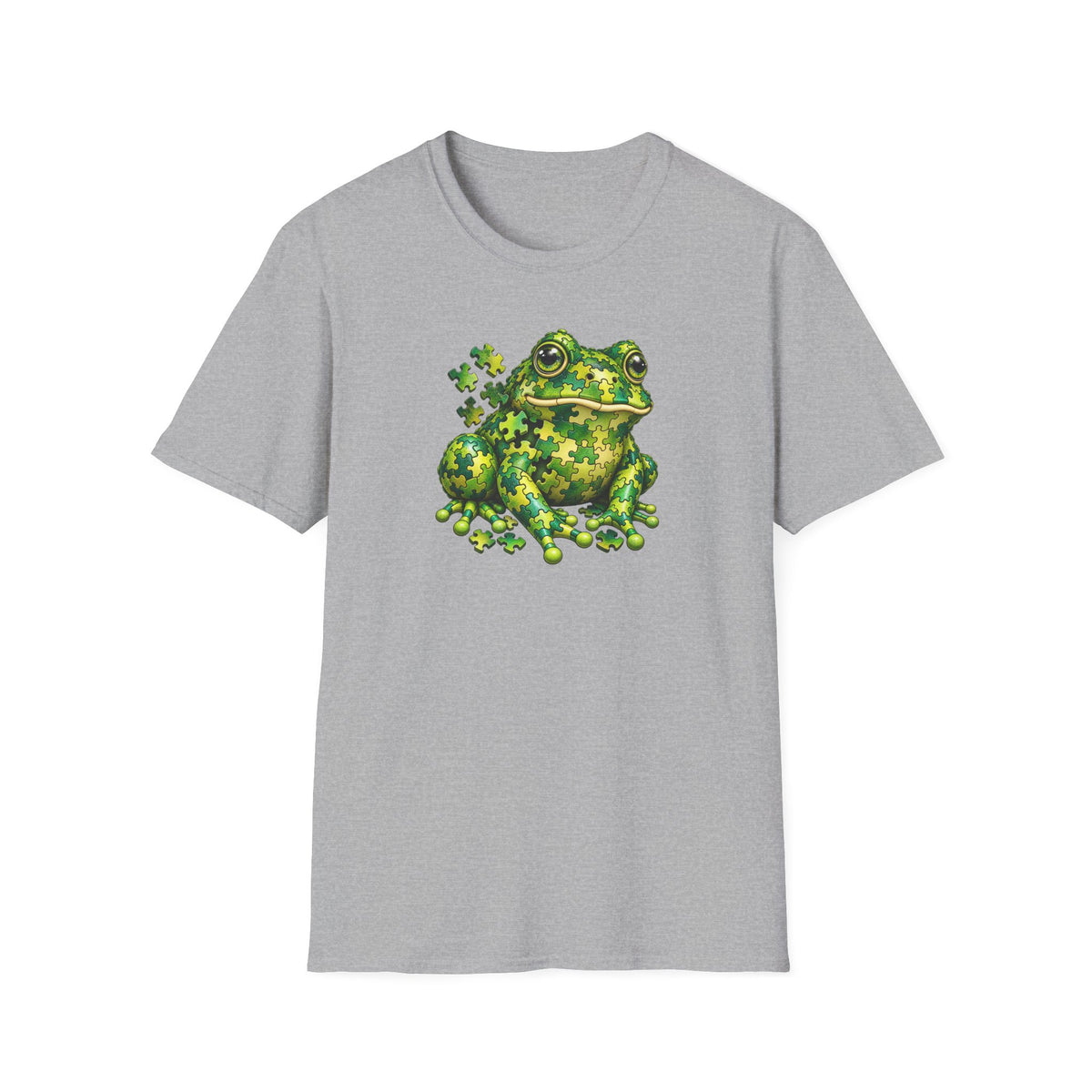 Puzzled Toad green Unisex Softstyle T-Shirt