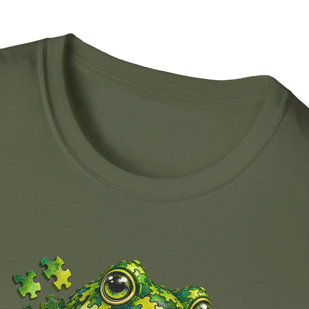 Puzzled Toad green Unisex Softstyle T-Shirt